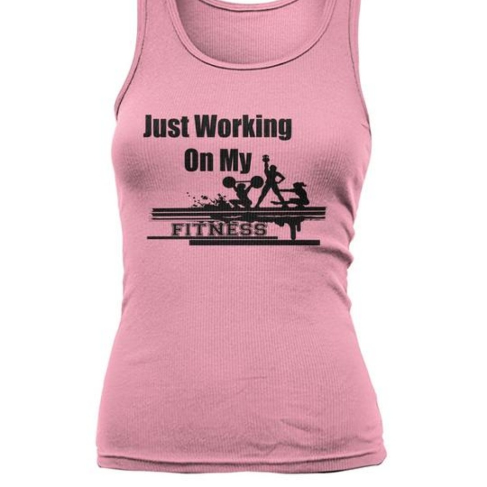 Woman's Working On My Fitness Tank Top #2552400